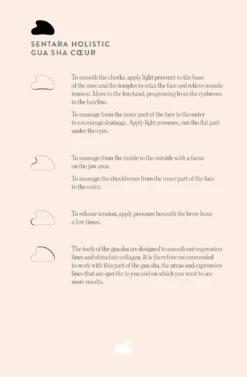 Gua Sha Cœur Quartz Rose à Dents -Cosmétiques Soldes Gua sha coeur EN 1