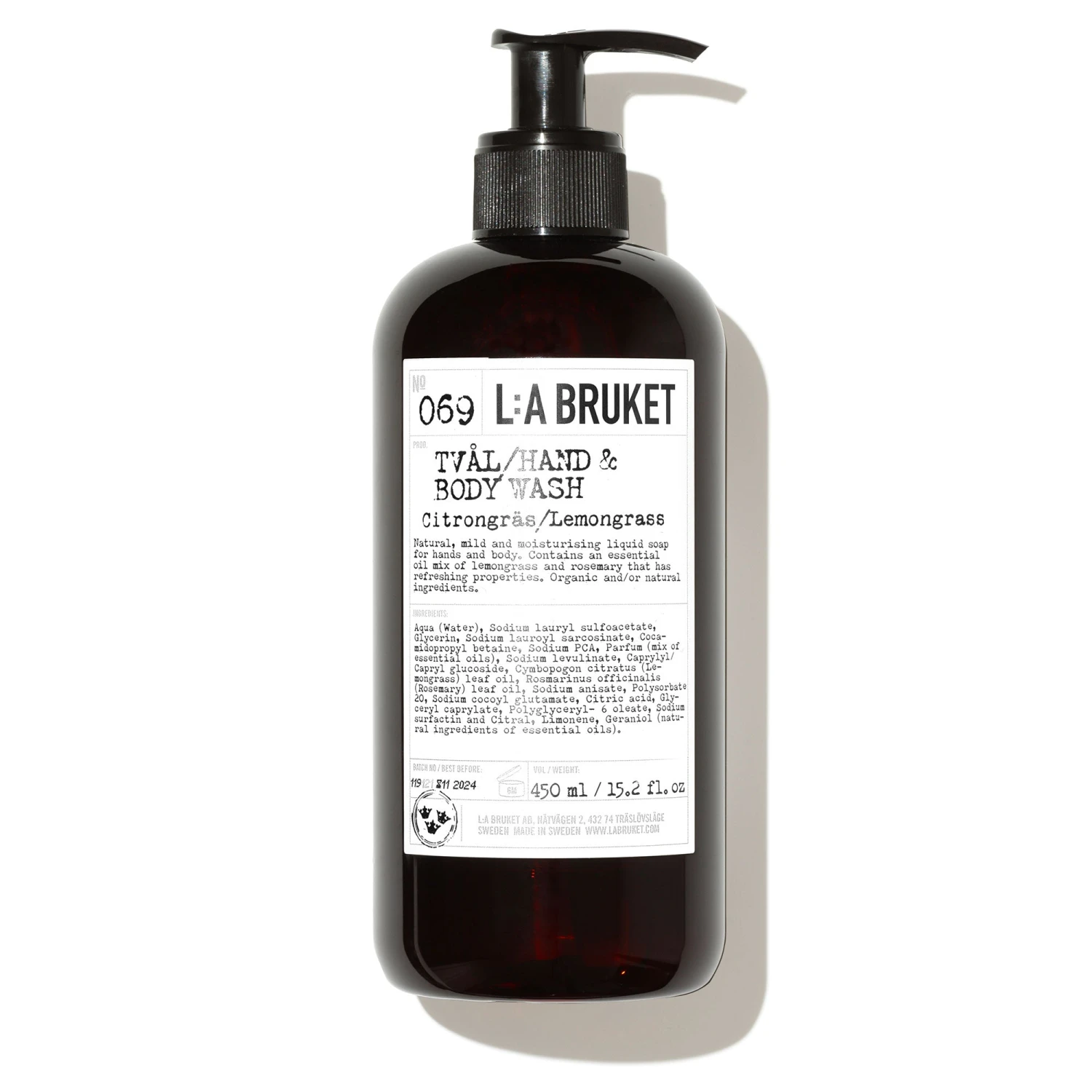 L:A Bruket Hand & Body Wash Nettoyant Citronnelle 069 1 L:A Bruket Hand & Body Wash Nettoyant Citronnelle 069